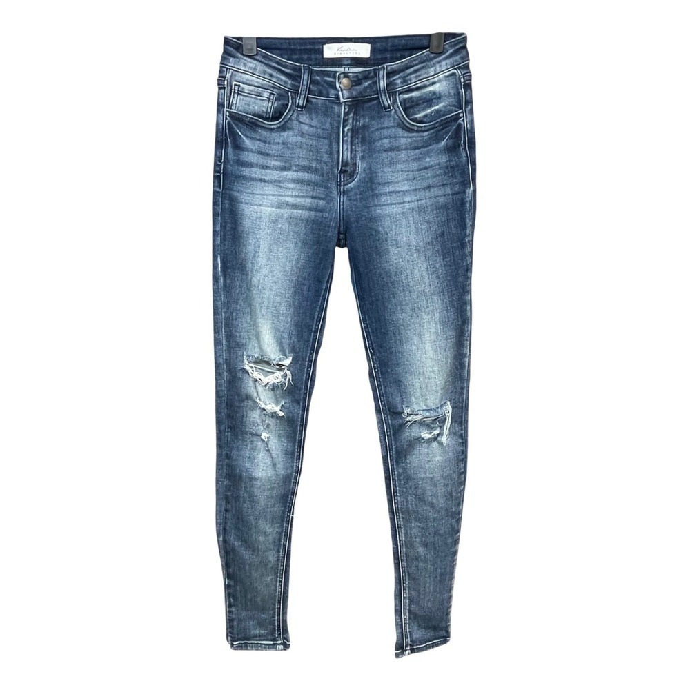 KanCan Signature Skinny Jeans Womens 27 Blue Distressed Ripped VBK1544L
